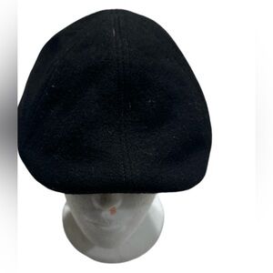 Wigens Melton Wool Twill Cap Men's 58  (M/Large) Black Newsboy